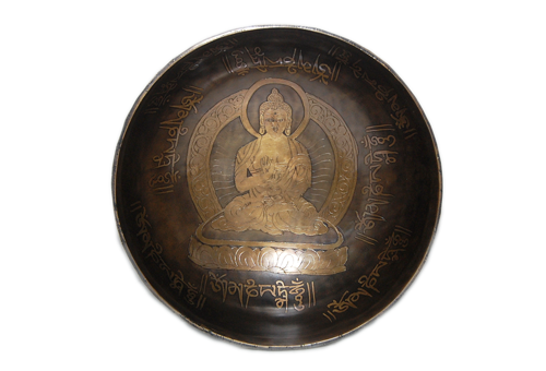 Tibetan Handmade Golden Figure Singing Bowls in india