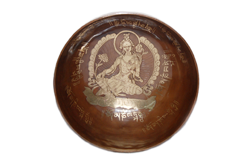 Tibetan Handmade Golden Figure Singing Bowls in india