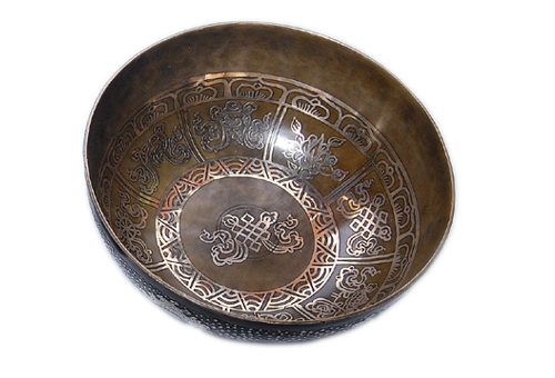 Tibetan Handmade Golden Figure Singing Bowls in india