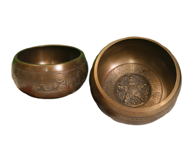 Tibetan machine made etching singing bowls in india