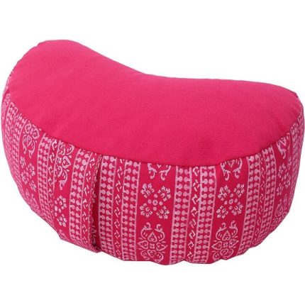 Half-moon block print cushion