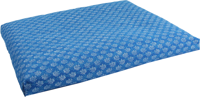 Zabuton Mat (Navy Block Printed)