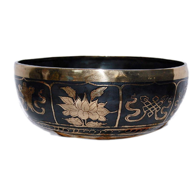 handmade_etching_singing_bowls_in_india_12 Etched Tibetan Singing Bowls