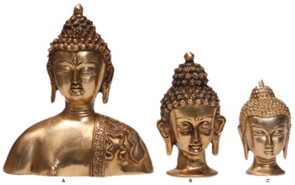BRASS BUDHA BUST