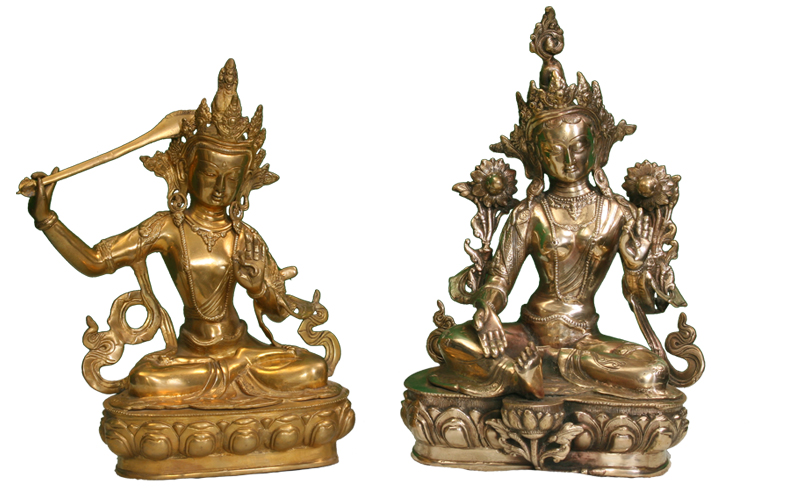 BRASS MUNJESWARI AND TARA